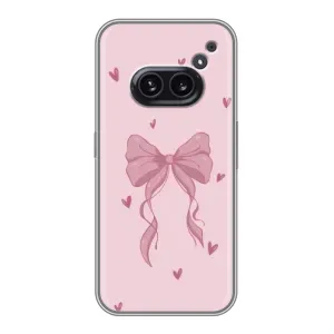 Чехол банты для Nothing Phone 2a (Бант на розовом)