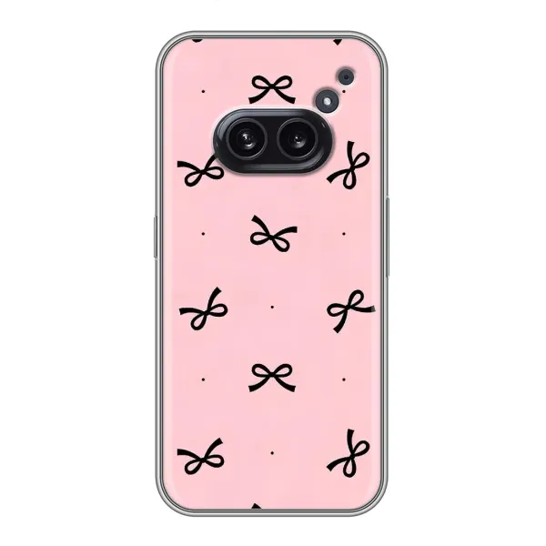 Чехол с рисунком «Черные бантики» для Nothing Phone 2a Чехол с рисунком «Черные бантики» для Nothing Phone 2a