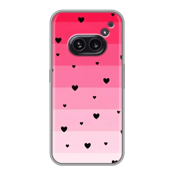 Чехол с рисунком «Чорные сердечки» для Nothing Phone 2a Чехол с рисунком «Чорные сердечки» для Nothing Phone 2a