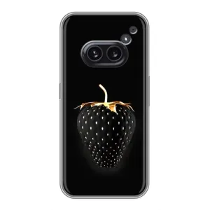 Чехол с изображением вкусной еды для Nothing Phone 2a (Чёрная клубника)