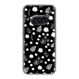 Чохли з тематикою "КВІТИ" на Nothing Phone 2a (цвітіння на чорному)
