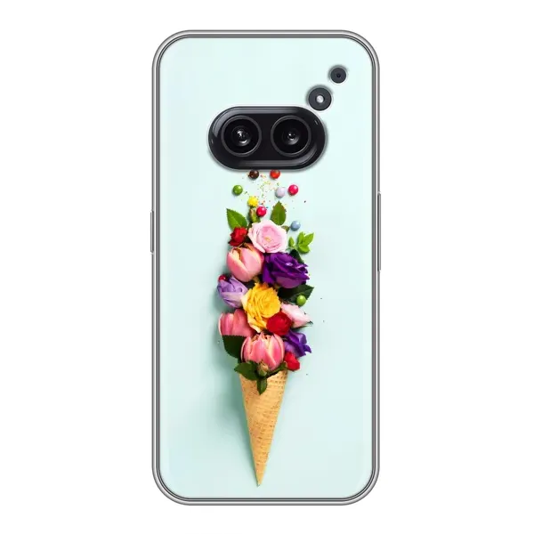 Чехол с рисунком «Цветок-мороженное» для Nothing Phone 2a Чехол с рисунком «Цветок-мороженное» для Nothing Phone 2a
