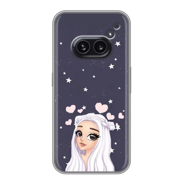 Чехол с рисунком «Девушка и сердечки» для Nothing Phone 2a Чехол с рисунком «Девушка и сердечки» для Nothing Phone 2a
