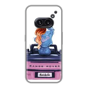 Силиконовый Чехол на Nothing Phone 2a с картинкой Стильных Девушек (Девушка на машине)