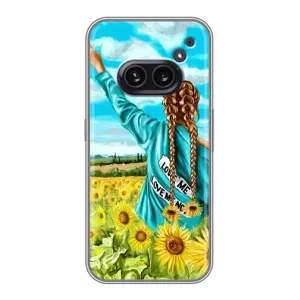 Чехол Стильные девушки на Nothing Phone 2a (Девушка на поле)