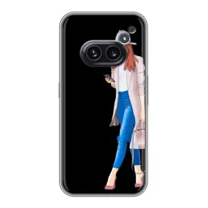 Чехол с картинкой Модные Девчонки Nothing Phone 2a (Девушка со смартфоном)