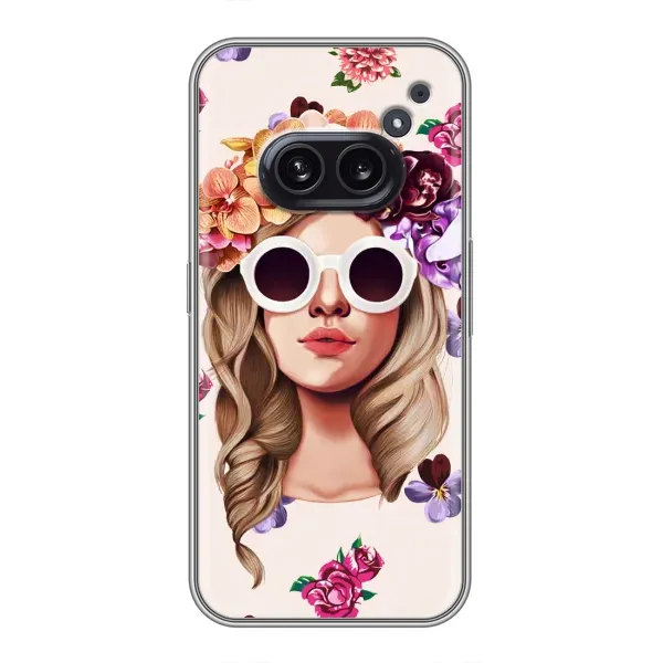 Чехол с рисунком «Девушка в очках» для Nothing Phone 2a