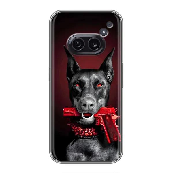 Чехол с рисунком «Доберман злой» для Nothing Phone 2a Чехол с рисунком «Доберман злой» для Nothing Phone 2a
