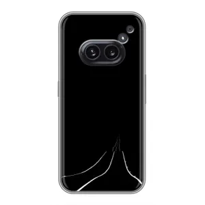 Чехол с картинками на черном фоне для Nothing Phone 2a (Дорога)