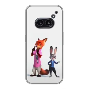 Силиконовый чехол с принтом Зоотрополіс для Nothing Phone 2a (Джуди и Ник)