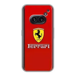 Силиконовый бампер с картинкой машины на Nothing Phone 2a (Ferrari Logo)