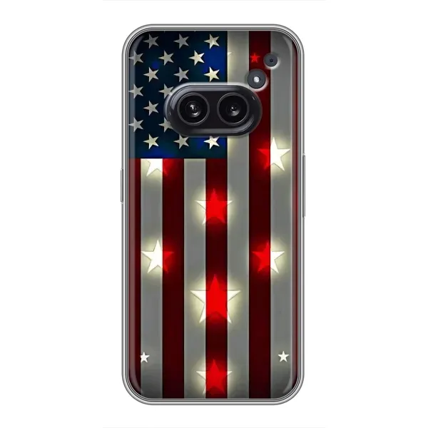 Чохол з малюнком «Прапор США 2» для Nothing Phone 2a Чохол з малюнком «Прапор США 2» для Nothing Phone 2a