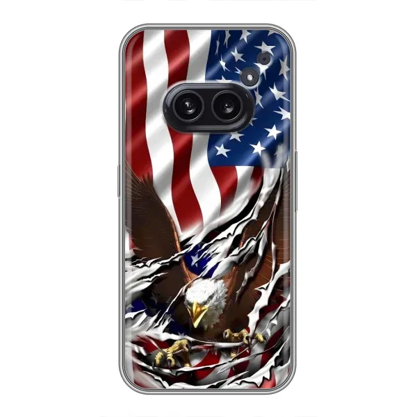 Чохол з малюнком «Прапор USA» для Nothing Phone 2a Чохол з малюнком «Прапор USA» для Nothing Phone 2a