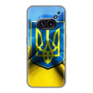 Чохол з картинкою (Патріотичний ГЕРБ) на Nothing Phone 2a (Герб і Прапор України)