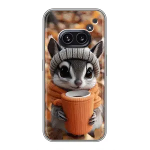 Печатный чехол «Зверята с кофе» для Nothing Phone 2a (Грызунчик с кофе)