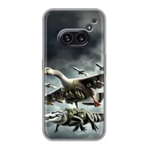 Чехол с мемами тралалело тралала для Nothing Phone 2a (Гусини и крокодило)