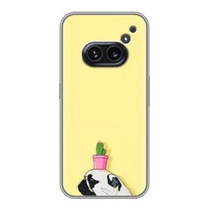 Бампер для Nothing Phone 2a с картинкой "Песики" (Кактус на голове)