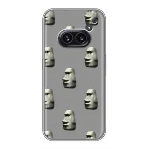 Бампер с принтом Мемы для Nothing Phone 2a (Каменное лицо)