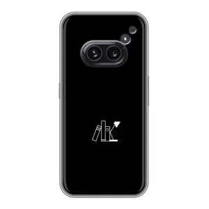 Чехол с картинками на черном фоне для Nothing Phone 2a (Книжки)