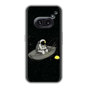 Силиконовый Чехол с принтом "Космонавты" на Nothing Phone 2a (Космонавт на рыбалке)