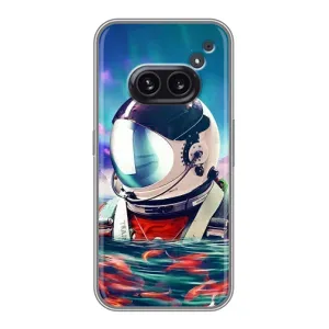 Силиконовый Чехол с принтом "Космонавты" на Nothing Phone 2a (Космонавт в воде)