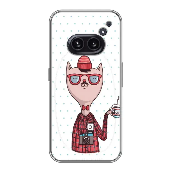 Чехол с рисунком «Кот аристократ» для Nothing Phone 2a Чехол с рисунком «Кот аристократ» для Nothing Phone 2a