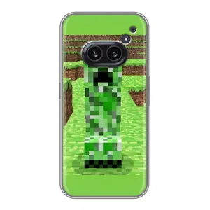 Чехлы для Nothing Phone 2a (Персонажи Майн Крафт) (Крипер 2)