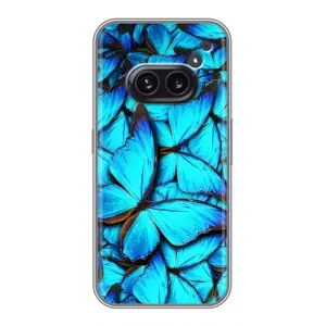 Силиконовый бампер с картинкой животных для Nothing Phone 2a (Крылья бабочек)