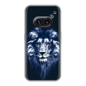 Чехол с картинкой на Nothing Phone 2a (Лев - синий)
