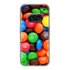 Чехол с изображением вкусной еды для Nothing Phone 2a (Разноцветные M&M'S)