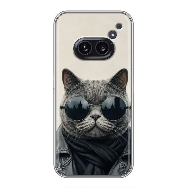 Чехол с рисунком «Модный кот» для Nothing Phone 2a Чехол с рисунком «Модный кот» для Nothing Phone 2a