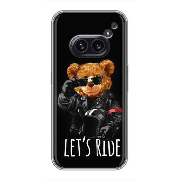Чехол с рисунком «Модный Мишка» для Nothing Phone 2a