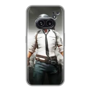 Силиконовый чехол с картинкой "Герой Pubg" на Nothing Phone 2a (Пабг)