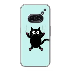 Силиконовый чехол с котиком для Nothing Phone 2a (Падающий кот)