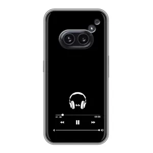 Чехол с картинками на черном фоне для Nothing Phone 2a (Плеер)