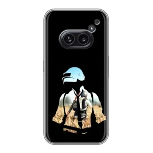 Силиконовый чехол с картинкой "Герой Pubg" на Nothing Phone 2a (Пубг мен)