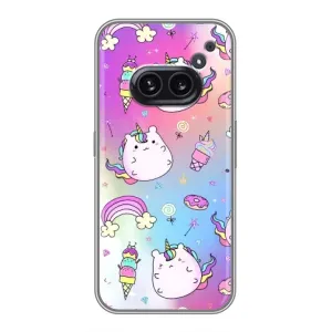 Чехол Unicorn на Nothing Phone 2a (Радуга и Единорог)