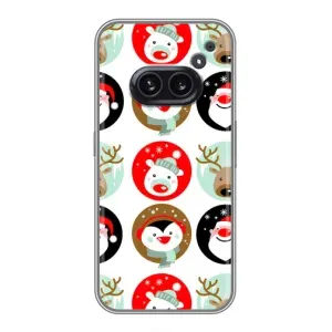 Силиконовый бампер на рождество для Nothing Phone 2a (Рождественский принт)