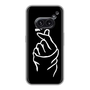 Чехлы (Знак сердечка) на Nothing Phone 2a (Сердце на черном)