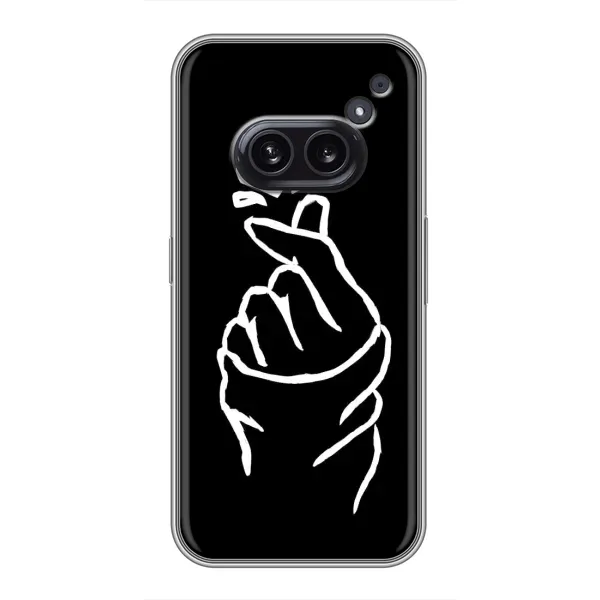 Чехол с рисунком «Сердце на черном» для Nothing Phone 2a Чехол с рисунком «Сердце на черном» для Nothing Phone 2a