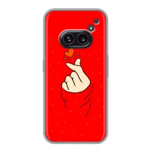 Чехлы (Знак сердечка) на Nothing Phone 2a (Сердце на красном)