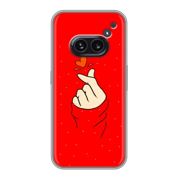 Чехол с рисунком «Сердце на красном» для Nothing Phone 2a Чехол с рисунком «Сердце на красном» для Nothing Phone 2a