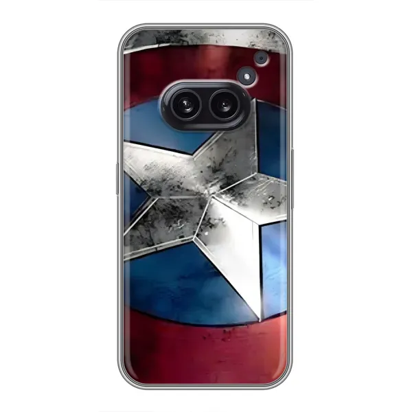 Чехол с рисунком «Щит Капитана Америки» для Nothing Phone 2a Чехол с рисунком «Щит Капитана Америки» для Nothing Phone 2a