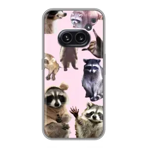 Силиконовый Чехол с Енотами на Nothing Phone 2a (Смешные Еноты)