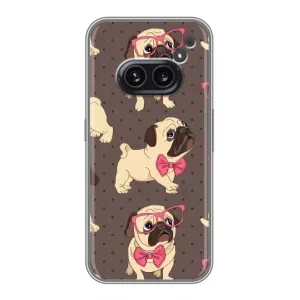 Чехол (ТПУ) Милые собачки для Nothing Phone 2a (Собачки Мопсики)