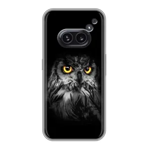 Чехлы с принтом СОВЫ для Nothing Phone 2a (Сова на чёрном)