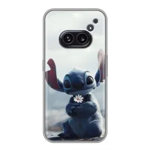 Чехол с рисунком Стич для Nothing Phone 2a (Стич с цветочком)