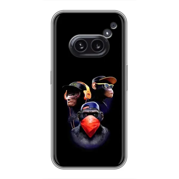 Чехол с рисунком «Три обезьяны» для Nothing Phone 2a Чехол с рисунком «Три обезьяны» для Nothing Phone 2a