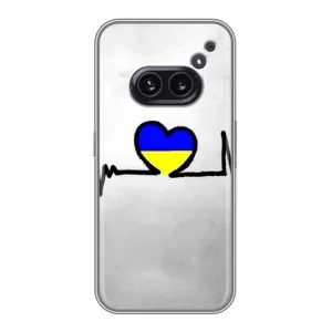 Силиконовый Чехол на Nothing Phone 2a (Я-Украина) (Украинская кардиограмма)