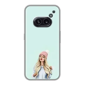 Силиконовый Чехол на Nothing Phone 2a с картинкой Стильных Девушек (В шапке)